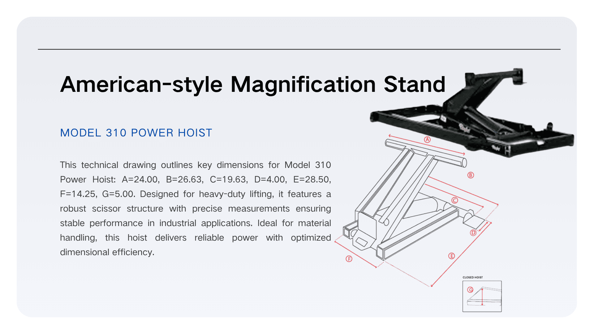 ​HCIC-310 American Power Hoist – Kuzey Amerika Ticari Araçlarına Özel Hidrolik Kaldırma Çözümleri