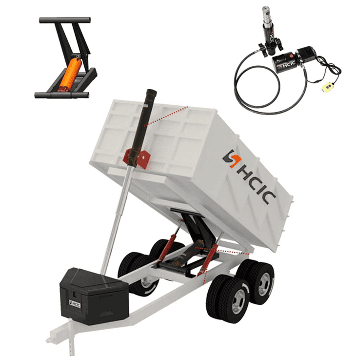 Damperli Römork İçin Büyük Ton HSG Yüksek Basınçlı Hidrolik Yağ Silindiri